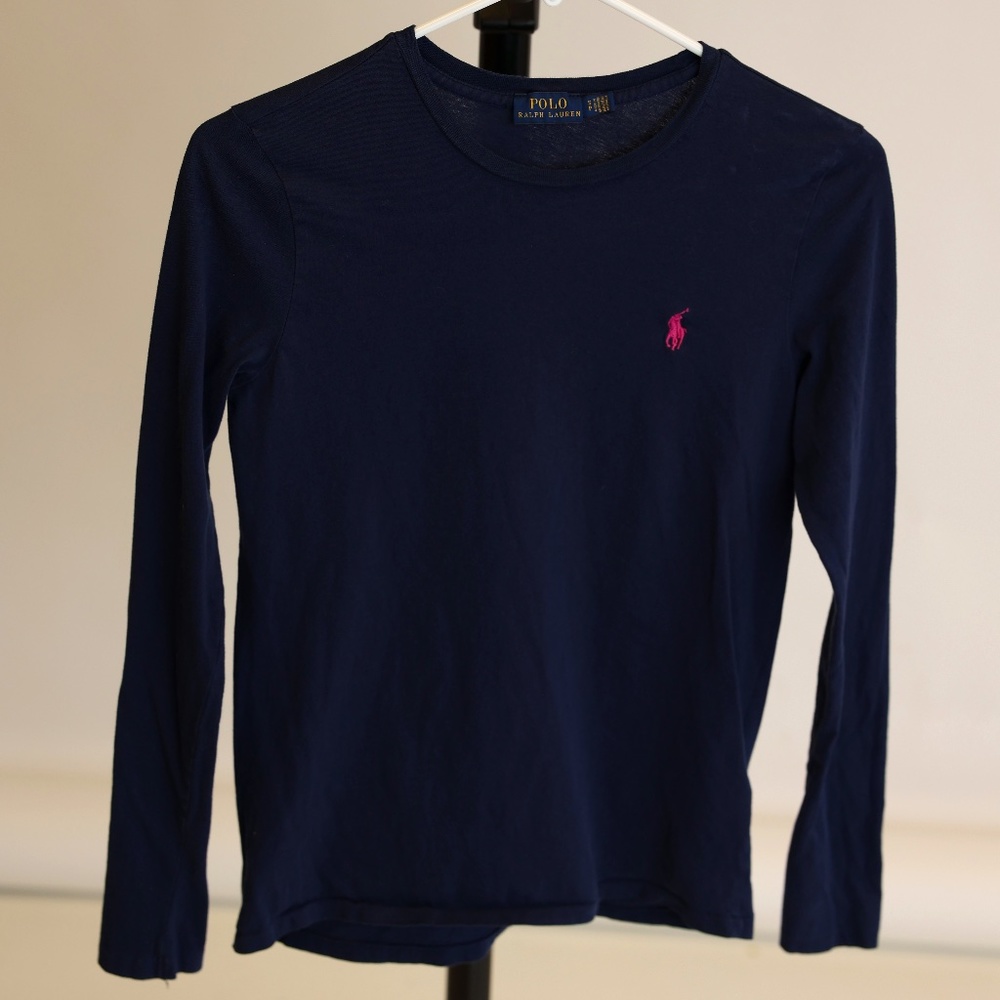 Polo by Ralph Lauren Navy Long Sleeve Tee Sz Sm